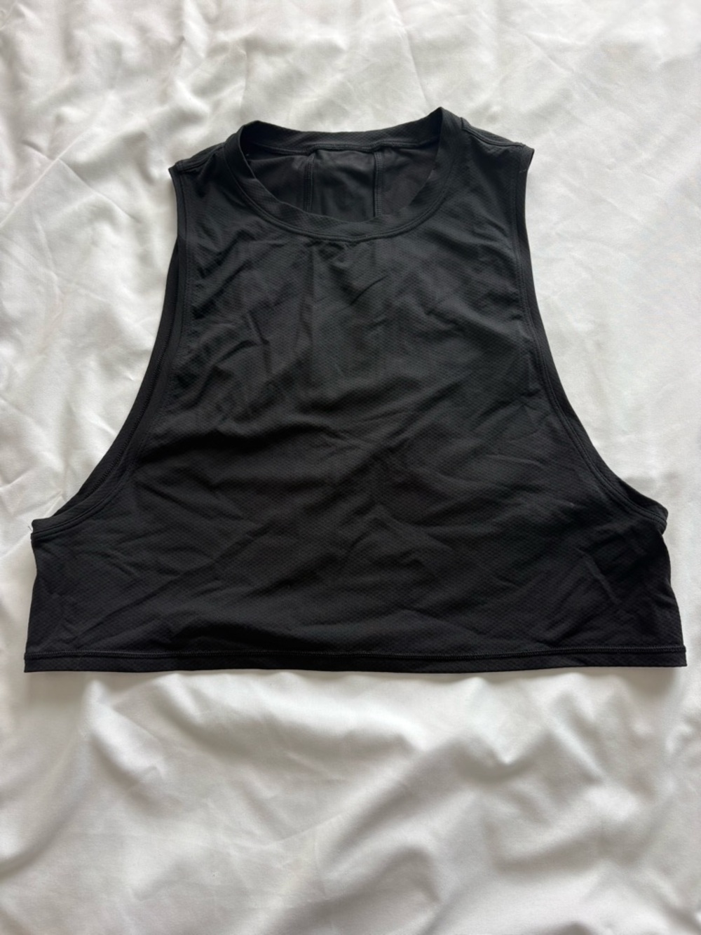lululemon athletica Black Cropped Muscle Tank